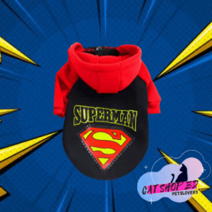 Super Man hoodie for cat